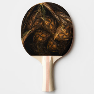 Mother Earth Modern Abstract Art Golden Fractal Ping Pong Paddle