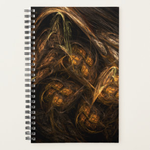 Mother Earth Modern Abstract Art Golden Fractal Planner