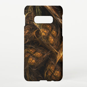 Mother Earth Modern Abstract Art Golden Fractal Samsung Galaxy S10E Case