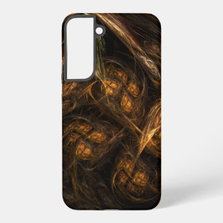 Mother Earth Modern Abstract Art Golden Fractal Samsung Galaxy S22+ Case