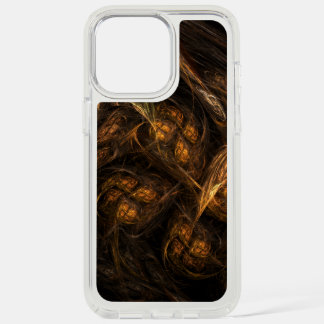 Mother Earth Modern Abstract Art Golden Fractal iPhone 15 Pro Max Case