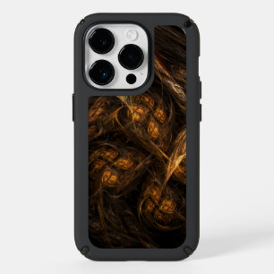 Mother Earth Modern Abstract Art Golden Fractal Speck iPhone 14 Pro Case