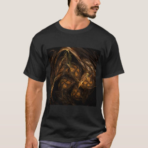Mother Earth Modern Abstract Art Golden Fractal T-Shirt