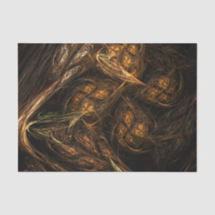 Mother Earth Modern Abstract Art Golden Fractal Tissue Paper