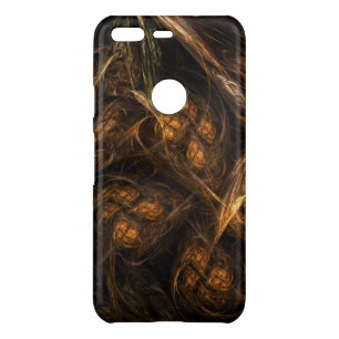Mother Earth Modern Abstract Art Golden Fractal Uncommon Google Pixel Case