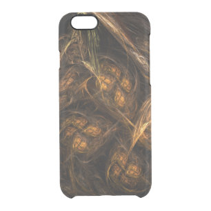Mother Earth Modern Abstract Art Golden Fractal Clear iPhone 6/6S Case