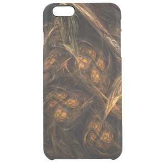 Mother Earth Modern Abstract Art Golden Fractal Clear iPhone 6 Plus Case