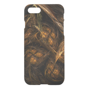 Mother Earth Modern Abstract Art Golden Fractal iPhone SE/8/7 Case