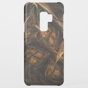 Mother Earth Modern Abstract Art Golden Fractal Uncommon Samsung Galaxy S9 Plus Case
