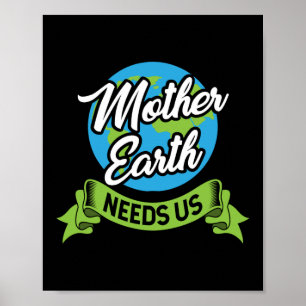 Mother Earth Needs Us Climate Change Environment Poster
