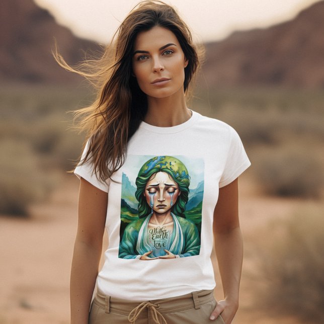 Mother Earth Needs Your Love T-Shirt Tri-Blend Shirt (Spread environmental awareness with this, "Mother Earth needs your love" t-shirt! )