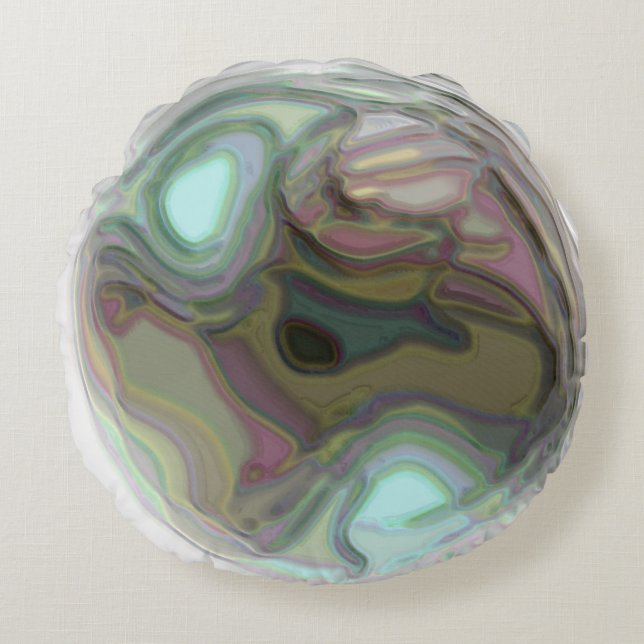 Mother Earth New Galaxy Round Pillow (Front)