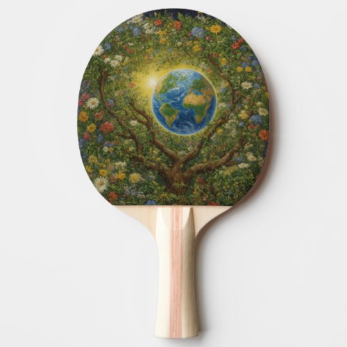 Mother Earth rejoices and prospers Ping Pong Paddle