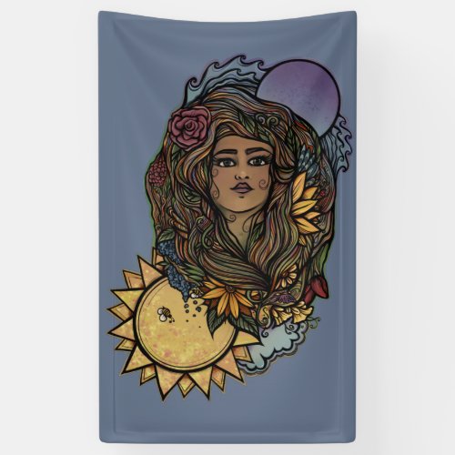 Mother Earth the World Tarot Goddess Banner