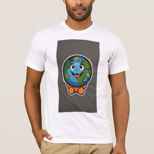 MOTHER EARTH WITH BABY SMILE T_Shirt