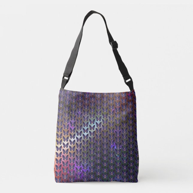 Mother Earth's Butterfly Garden Crossbody Bag (Back)