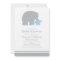 Mother Elephant Blue Gray Dots Baby Shower