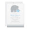 Mother Elephant Blue Gray Dots Baby Shower