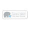 Mother Elephant Blue Gray Dots Baby Shower