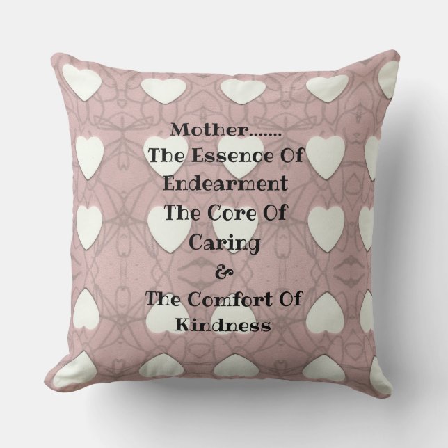 Mother Endearment Throw Pillow (Front)