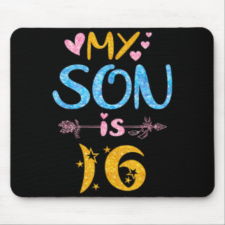 Mother father mom dad happy birthday son is 16 mouse pad