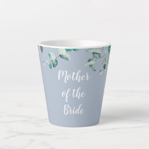 Mother Father of the Bride Personalized Dusty Blue Latte Mug