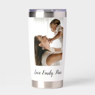 mother father photo name family holiday gifts pare insulated tumbler