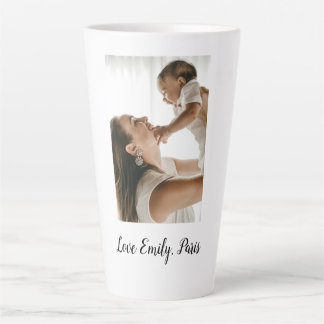 mother father photo name family holiday gifts pare latte mug