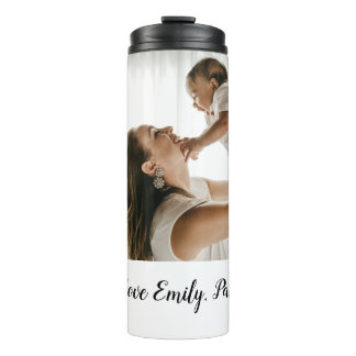 mother father photo name family holiday gifts pare thermal tumbler