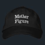 Mother Figure Gift for Dad Meme Funny Christmas Embroidered Baseball Cap<br><div class="desc">Mother Figure baseball dad hat,  funny girl embroidered ball cap,  Christmas gift for mom birthday,  custom embroidery sarcastic joke humor,  adjustable hat for girlfriend daughter,  gen z meme humour silly,  women nerdy wife black present,  from husband boyfriend him mum,  personalized her mother's day minimalist,  comedy quote new anniversary Valentine's</div>
