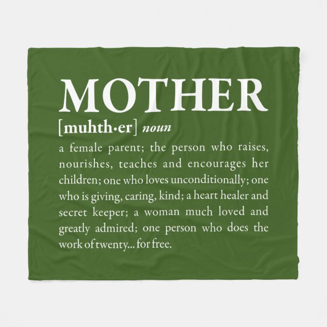 Mother Fleece Blanket (Front (Horizontal))