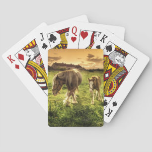 Mother & Foal Horse Poker Cards