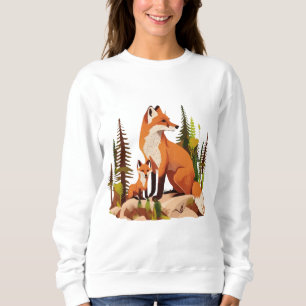 mother fox and kit sweatshirt