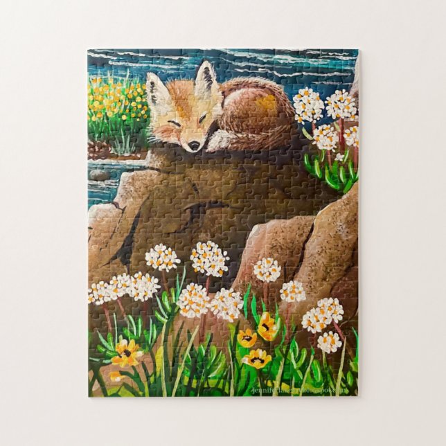 “Mother Fox” Baby Fox Puzzle (Vertical)
