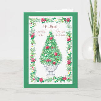 Mother From Both of Us Holiday Card