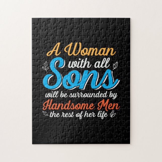Mother Gift A Woman With All Son Jigsaw Puzzle (Vertical)