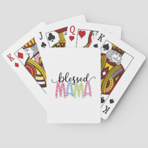Mother Gift Blessed Mama Poker Cards