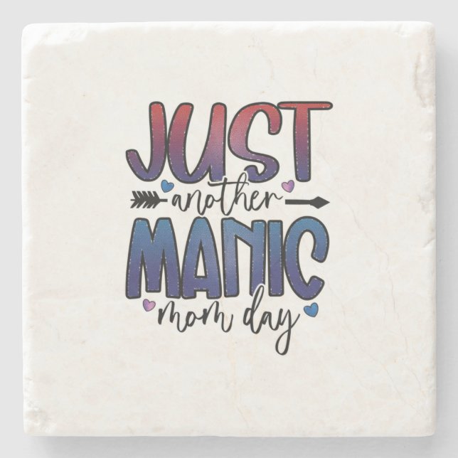 Mother Gift Just Another Mom Day Stone Coaster (Front)