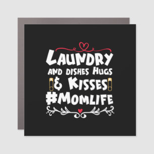 Mother Gift Laundry Kisses Mom Life Car Magnet