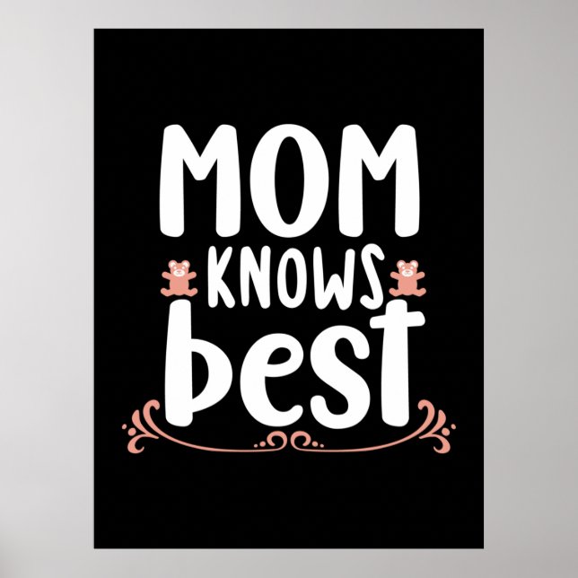 Mother Gift Mom Knows Best Poster (Front)