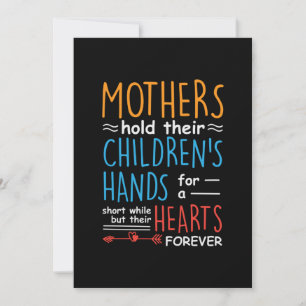 Mother Gift Mothers Hold Their Children Hands Invitation