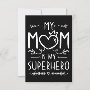 Mother Gift My Mom Is My Superhero Thank You Card