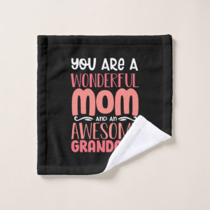 Mother Gift Proud Wonderful Mom Birthday Wash Cloth