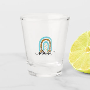Mother Gift Rainbow Leopard Mama Shot Glass