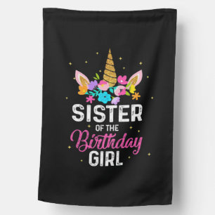 Mother Gift   Sister Of The Birthday Girl Birthday House Flag