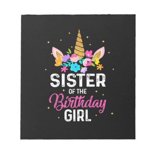 Mother Gift  Sister Of The Birthday Girl Birthday Notepad
