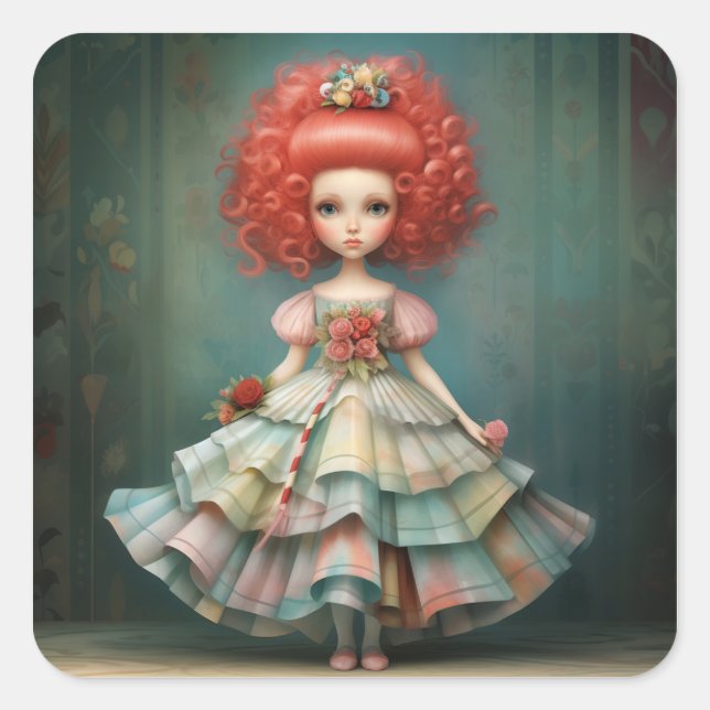 MOTHER GINGER Nutcracker Fashion Ballet Square Sticker (Front)