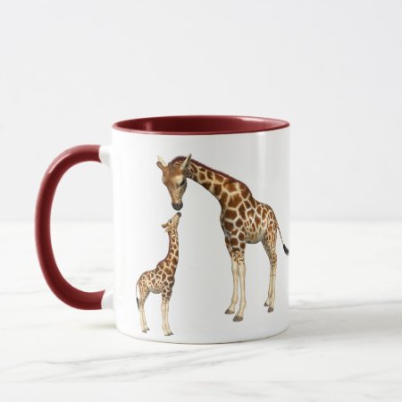 Mother Giraffe and Baby Giraffe