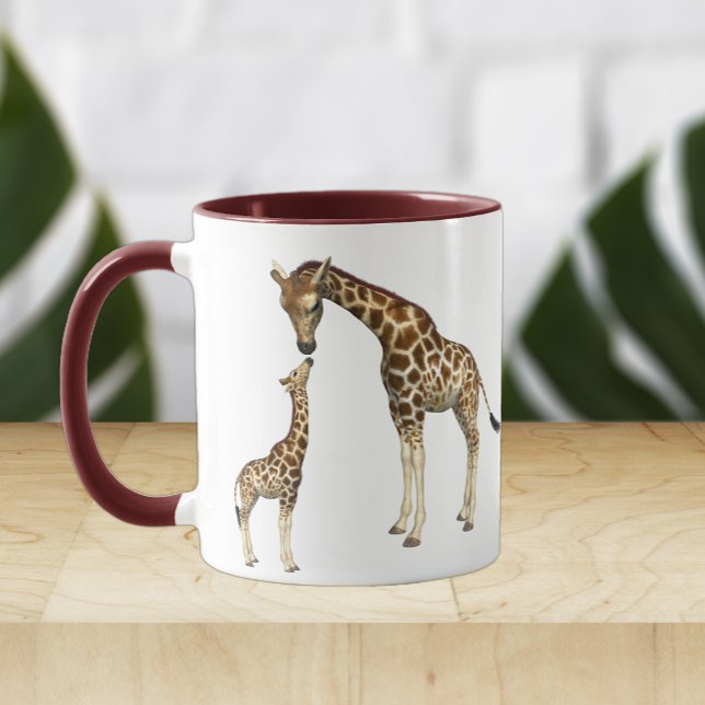 Mother Giraffe and Baby Giraffe Mug (Creator Uploaded)