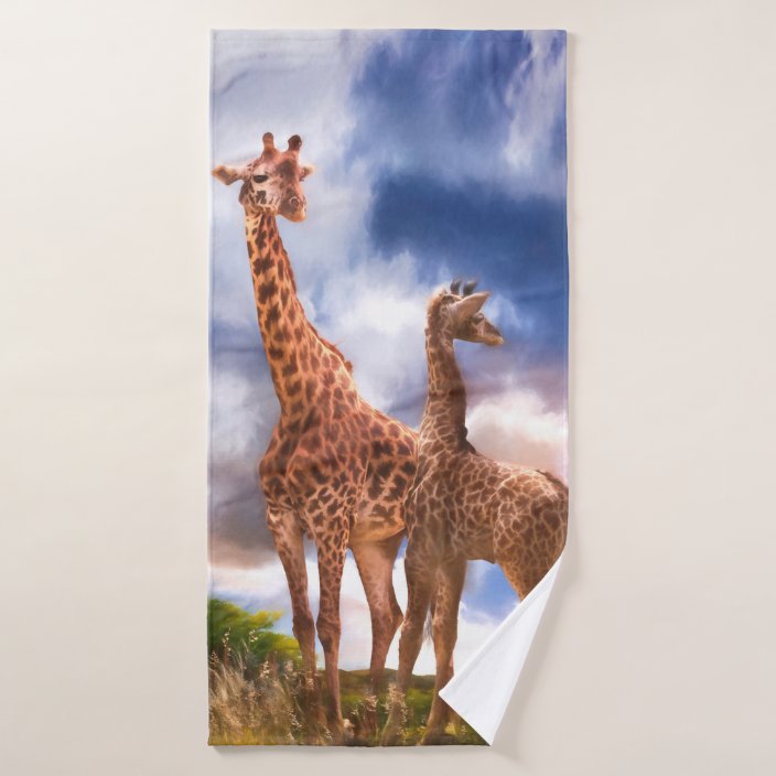 little giraffe bath towel